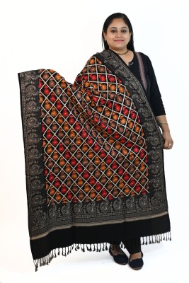 Vrinde Pashmina Embellished Women Shawl(Black)