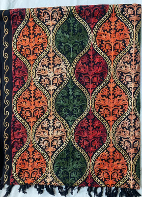 CHOUDHARYRETAILS Cashmere, Pashmina Embroidered Women, Men Shawl(Black)