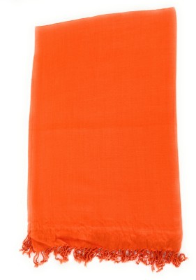 ThreadTales Wool Solid Women Shawl(Orange)