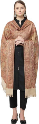 CHOUDHARYRETAILS Wool Self Design Women Shawl(Blue)