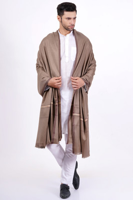 Vrinde Wool Solid Men Shawl(Grey)