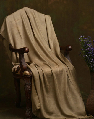 Dhariwal Pashmina Wool Solid Men Shawl(Brown)