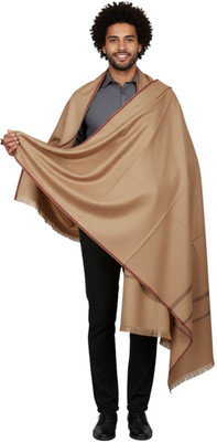 Sprha Wool Solid Men Shawl(Beige)