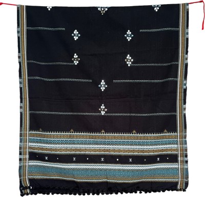 TAVAN Wool Embroidered Women, Men Shawl(Black)