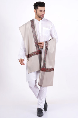 Sprha Wool Solid Men Shawl(Grey)