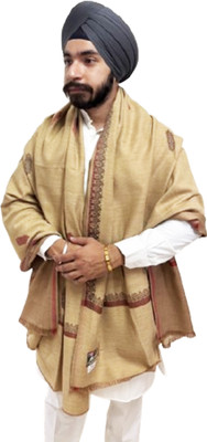 Life and style Wool Printed Men Shawl(Beige)