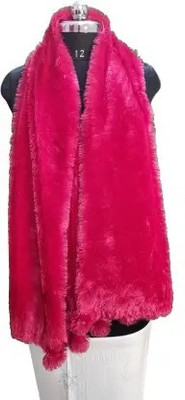 HouseOfCommon Wool Self Design Women Shawl(Red)