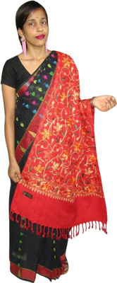 CHOUDHARYRETAILS Cashmere Embroidered Women Shawl(Red)