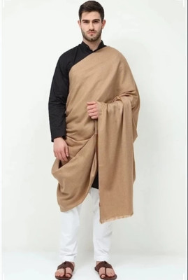 Oswaal Wool Solid Men Shawl(Gold)