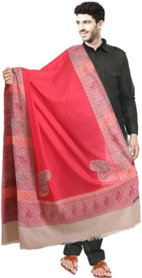 Braid N Cord Wool Applique Men Shawl(Pink)