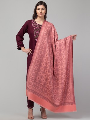 Tweedle Acrylic Woven Women Shawl(Pink)