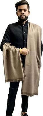 CHOUDHARYRETAILS Cashmere, Wool Solid Men Shawl(Grey)