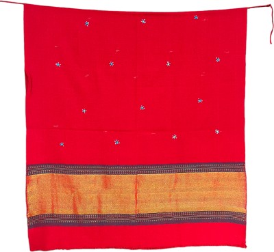 TAVAN Wool Self Design Women, Men Shawl(Red)