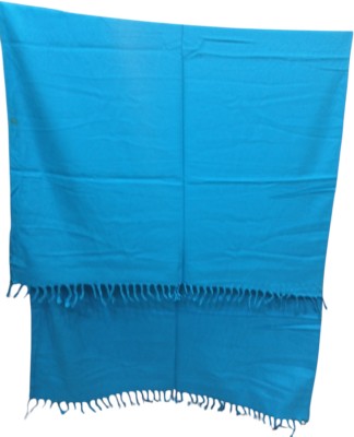 PRIDE SALES Wool Solid Women Shawl(Light Blue)