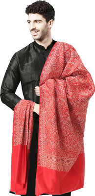 Life and style Wool Paisley Men Shawl(Red)