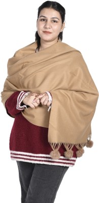 Calvadoss Viscose Solid Women Shawl(Beige)