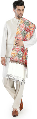 manra Wool Printed Men Shawl(Multicolor)