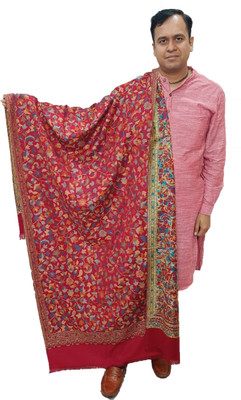 Vrinde Wool Printed Men Shawl(Red)