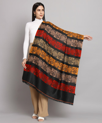 ZEPPI Polyester Wool Blend Self Design Women Shawl(Multicolor)