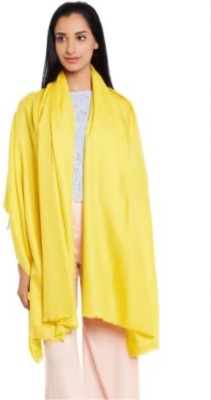 Lemon yellow Wool Solid Women Shawl(Yellow)