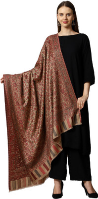 swi stylish Wool Paisley Women Shawl(Multicolor)