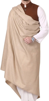 OSWALL Wool Solid Men Shawl(Beige)