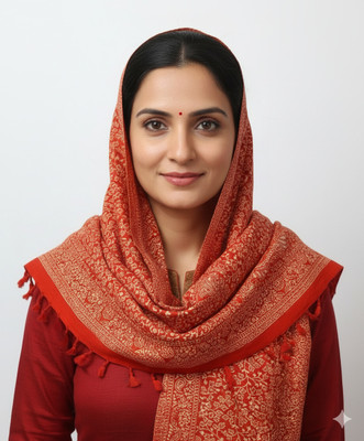 Aayat Fashion Wool Self Design Women Shawl(Maroon)