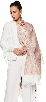 CHOUDHARYRETAILS Cashmere Embroidered Women Shawl(Pink)