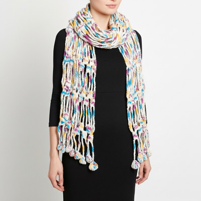 Deepa's knits and knots Wool Self Design Women Shawl(Multicolor)