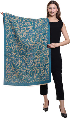OSWAL Polyester Self Design Women Shawl(Light Blue)