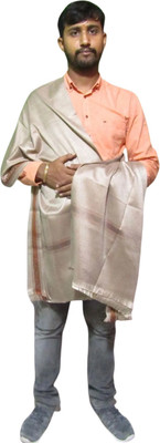 PASHTUSHS Cashmere Solid Men Shawl(Grey)