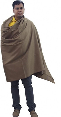 CHOUDHARYRETAILS Wool Solid Women, Men Shawl(Brown)