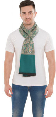 Ramnaya Wool Printed Men Shawl(Green)