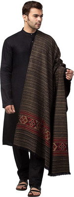 Braid N Cord Polyester Wool Blend Striped Men, Women Shawl(Multicolor)