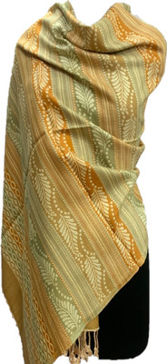 SILVER CRESCENT Polyester Wool Blend Printed Women Shawl(Multicolor)