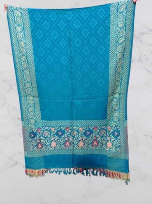 Sosha Wool Self Design Women Shawl(Light Blue)