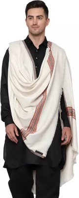 Dua Polyester Wool Blend Solid Men Shawl(Grey)