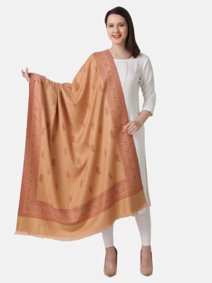 EVAZ Wool Self Design Women Shawl(Beige)