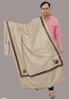 Sprha Wool Printed Men Shawl(Beige)