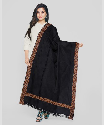 Zaria Fabs Wool Woven Women Shawl(Black)