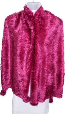 Saba Fur, Polyester Wool Blend Solid Women Shawl(Maroon)