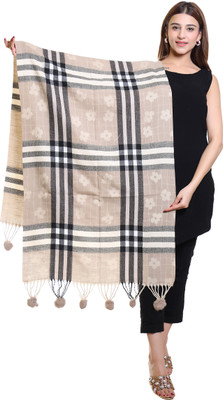 OSWAL Polyester Self Design Women Shawl(Beige)