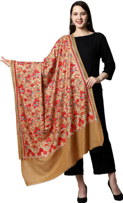 swi stylish Wool Embroidered Women Shawl(Multicolor)
