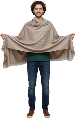 Sprha Wool Solid Men Shawl(Grey)