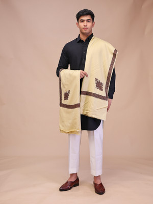 swi stylish Wool Embroidered Men Shawl(Multicolor)