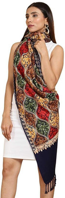 WEAVER VILLA Wool Self Design Women Shawl(Multicolor)