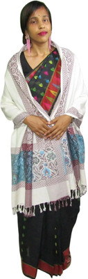 BE SWADESHI Cashmere Printed Women Shawl(White)