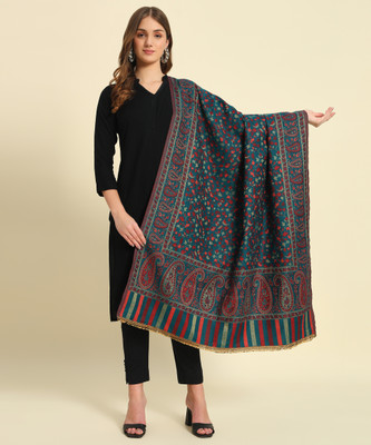 HEMLOCK Wool Self Design Women Shawl(Multicolor)