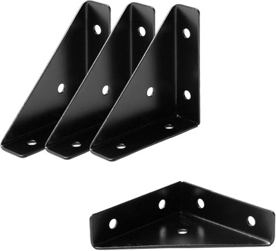 Verilux Steel L Brackets Corner Braces 4Pcs Right Angle Shelf Support 6 cm x 4 cm Shelf Bracket(Steel)
