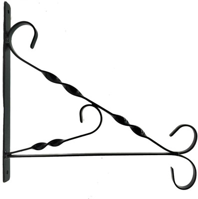 Garden Deco High Quality Twisted design Wall Mounted Shelf Bracket (Set of 1 Pc) 30 Cm Shelf Bracket(Iron)